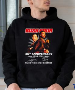 Rush Hour 25th anniversary 1998 2023 signatures thank you for the memories signature shirt