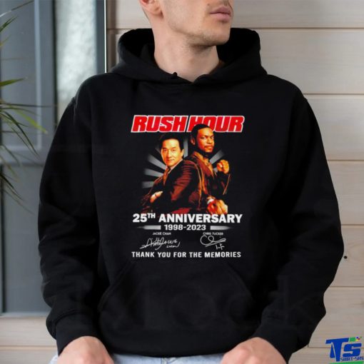 Rush Hour 25th anniversary 1998 2023 signatures thank you for the memories signature hoodie, sweater, longsleeve, shirt v-neck, t-shirt