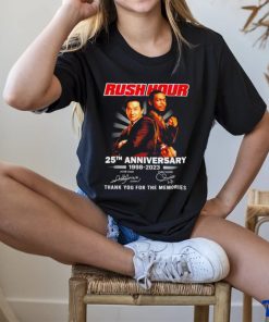 Rush Hour 25th anniversary 1998 2023 signatures thank you for the memories signature hoodie, sweater, longsleeve, shirt v-neck, t-shirt