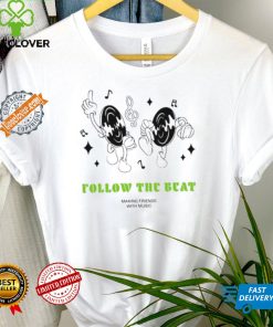 Russ Kaos Pria follow the beat making friends with music shirt