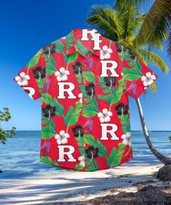 Rutgers Scarlet Knights Floral Hawaiian Shirt