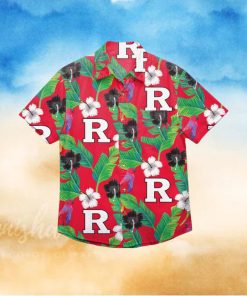 Rutgers Scarlet Knights Floral Hawaiian Shirt