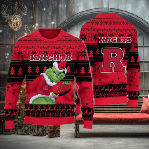 Rutgers Scarlet Knights Grinch Ugly Christmas Sweater
