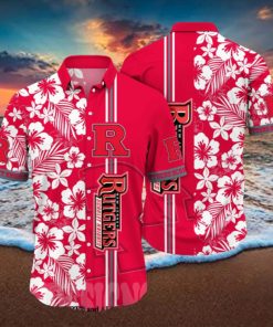 Rutgers Scarlet Knights NCAA Flower Full Print Classic Hawaiian Shirt