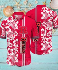 Rutgers Scarlet Knights NCAA Flower Full Print Classic Hawaiian Shirt