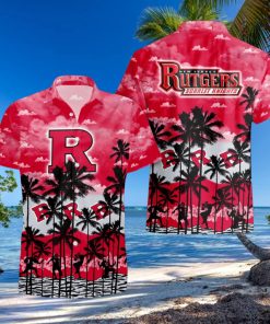 Rutgers Scarlet Knights Palms Tree Hawaiian Shirt