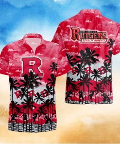 Rutgers Scarlet Knights Palms Tree Hawaiian Shirt