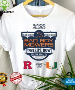 Rutgers Scarlet Knights vs Miami Hurricanes 2023 Bad Boy Mowers Pinstripe Bowl hoodie, sweater, longsleeve, shirt v-neck, t-shirt