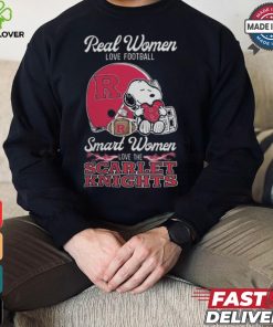 Rutgers Scarlet Knights x Snoopy Real Women Love Football Smart Women Helmet 2024 Shirt