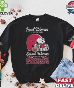 Rutgers Scarlet Knights x Snoopy Real Women Love Football Smart Women Helmet 2024 Shirt