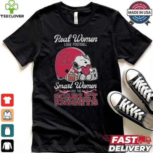Rutgers Scarlet Knights x Snoopy Real Women Love Football Smart Women Helmet 2024 Shirt
