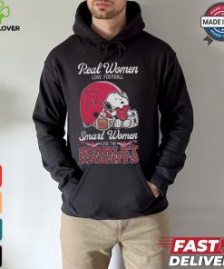 Rutgers Scarlet Knights x Snoopy Real Women Love Football Smart Women Helmet 2024 Shirt