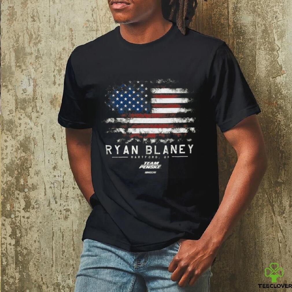 Ryan Blaney Team Penske Green Flag T Shirt Ryan Blaney Team Penske Green Flag T Shirt