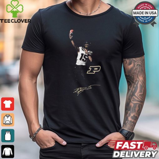 Ryan Browne Purdue Boilermakers Portrait Signature t shirt