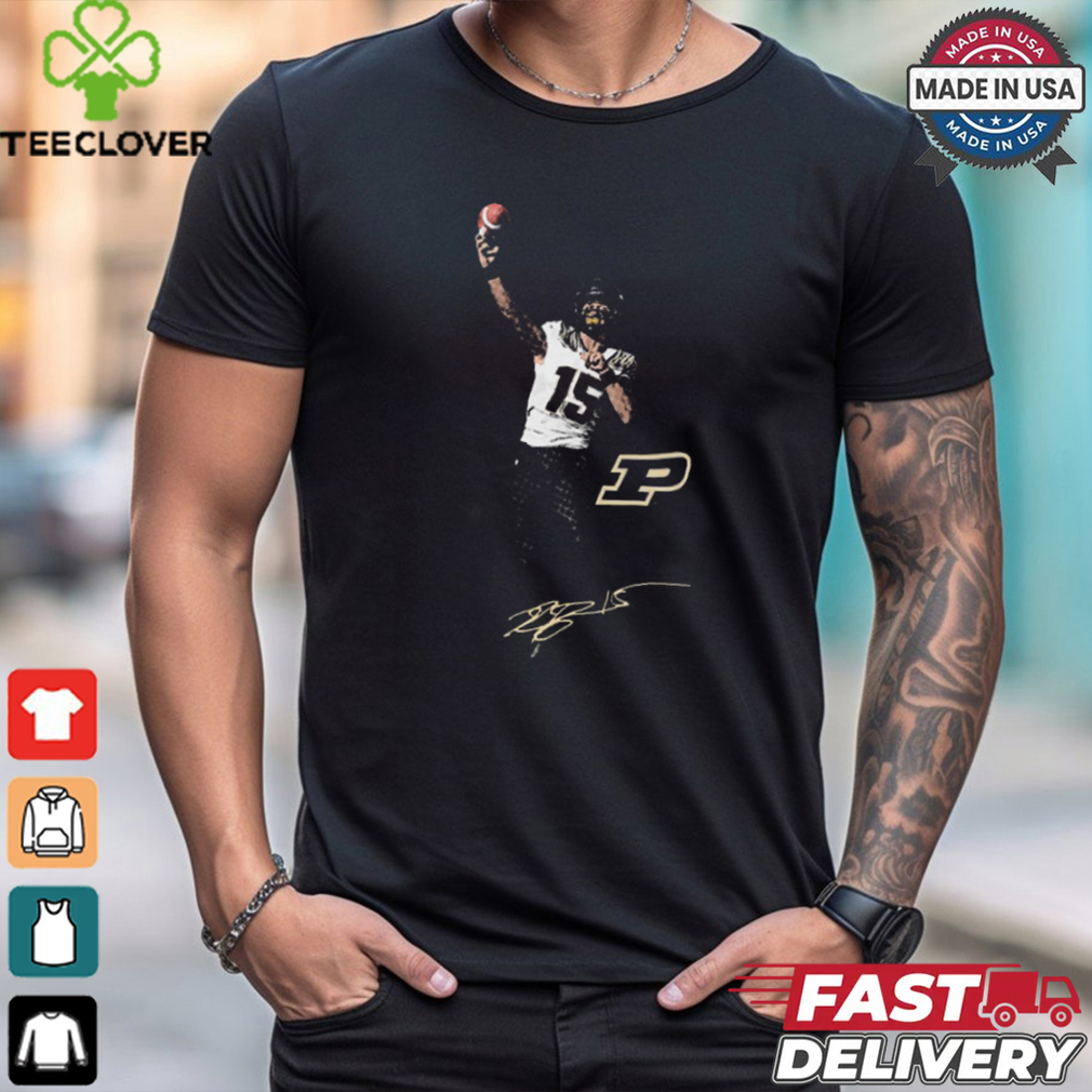 Ryan Browne Purdue Boilermakers Portrait Signature t shirt Ryan Browne Purdue Boilermakers Portrait Signature t shirt