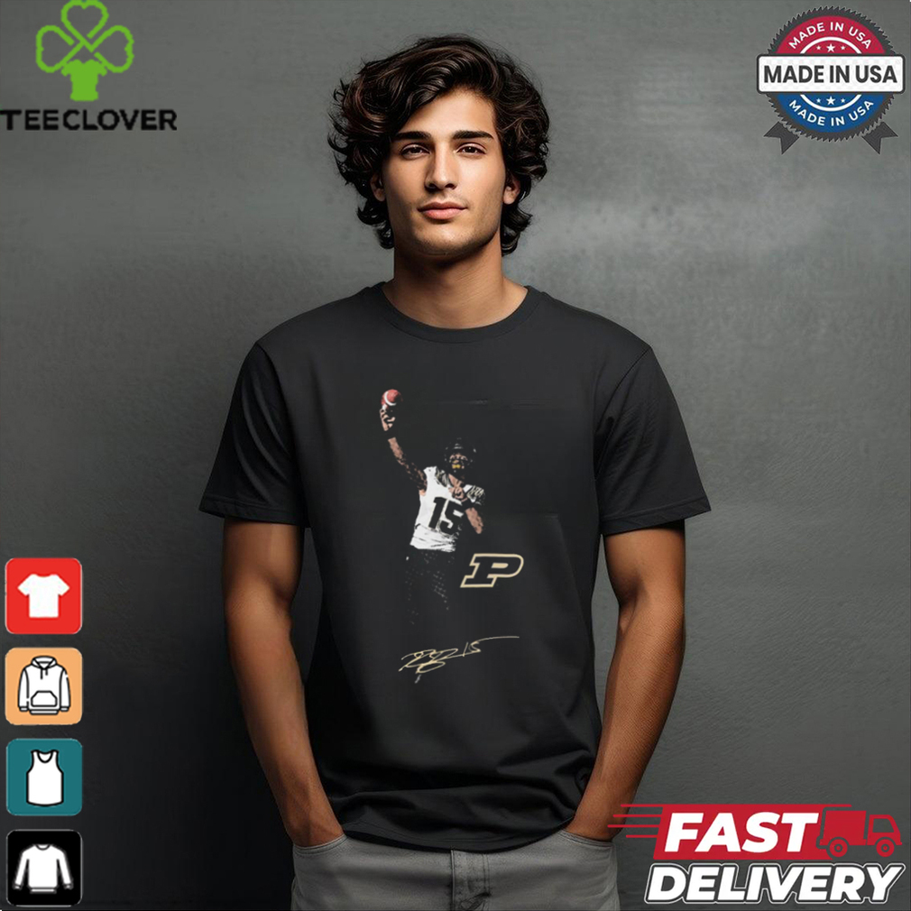 Ryan Browne Purdue Boilermakers Portrait Signature t shirt Ryan Browne Purdue Boilermakers Portrait Signature t shirt