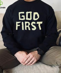 Ryan Clark Wearing God First Shirt