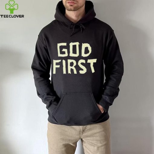 Ryan Clark Wearing God First Shirt