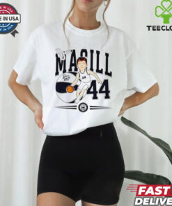 Ryan Magill Marietta Forward Basketball Caricature Shirt featuring a playful caricature of Ryan Magill in action, showcasing his skills as a Marietta basketball player.