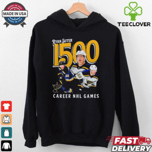 Ryan Suter St. Louis Blues 1500 Career NHL Games T Shirts