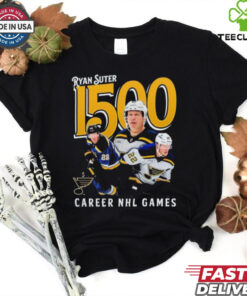 Ryan Suter St. Louis Blues 1500 Career NHL Games T Shirts