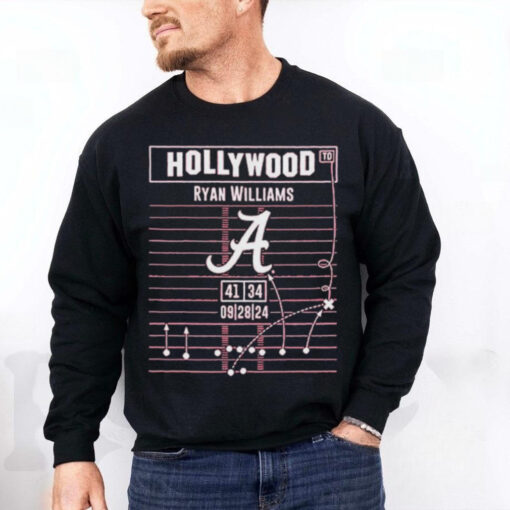 Ryan Williams Hollywood Ending Play Diagram Alabama Crimson Tide Football Shirts