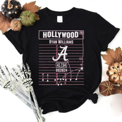 Ryan Williams Hollywood Ending Play Diagram Alabama Crimson Tide Football Shirts