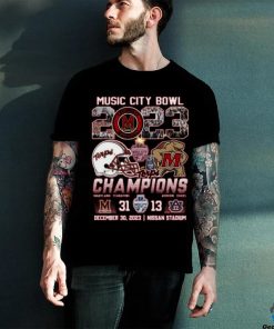 Music City Bowl 2023 Champions Maryland Terrapins 31 – 13 Auburn Tigers December 30, 2023 Nissan Stadium T Shirt