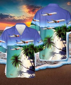 SAS Scandinavian Airlines Boeing 737 800 airplane Hawaiian Shirt Tropical Summer