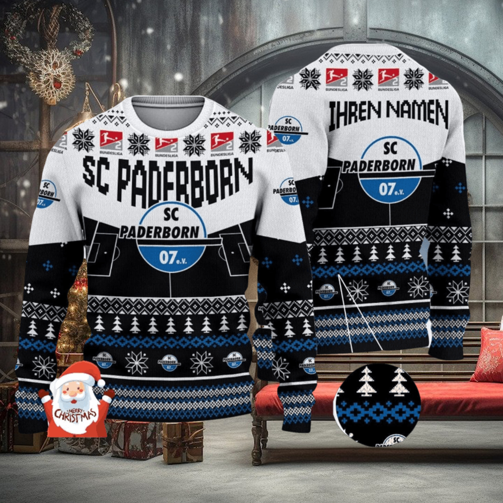 SC Paderborn 3D Ugly Christmas Sweater Christmas Holiday Gift Custom Name For Men And Women SC Paderborn 3D Ugly Christmas Sweater Christmas Holiday Gift Custom Name For Men And Women