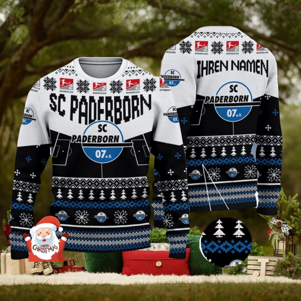 SC Paderborn 3D Ugly Christmas Sweater Christmas Holiday Gift Custom Name For Men And Women SC Paderborn 3D Ugly Christmas Sweater Christmas Holiday Gift Custom Name For Men And Women