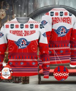 SC Rapperswil Jona Lakers 3D Ugly Christmas Sweater Christmas Holiday Gift Custom Name For Men And Women