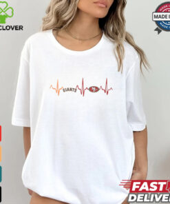 SF 49ers Giants Heartbeat Shirt 3 SF 49ers Giants Heartbeat Shirt