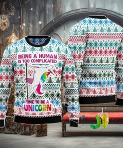 Be A Unicorn Ugly Christmas Sweater AOP All Over Printed Sweater
