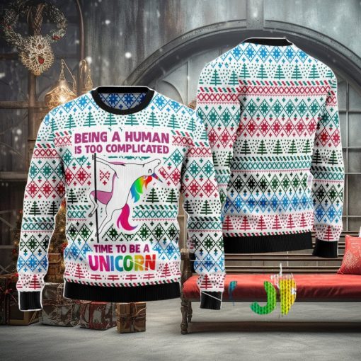 Be A Unicorn Ugly Christmas Sweater AOP All Over Printed Sweater