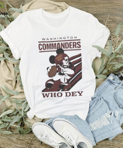 Mickey Mouse Nfl Washington Commanders Football Player Who Dey Slogan Shirt