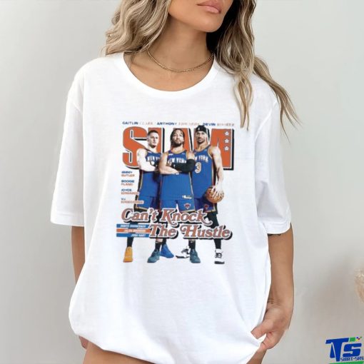 SLAM 249 New York Knicks Can’t Knock The Hustle Donte DiVincenzo Jalen Brunson And Josh Hart Shirt