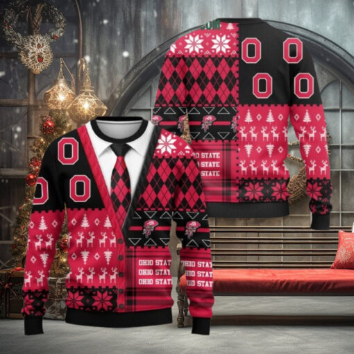 Ohio State Buckeyes 2024 Christmas Menswear Style Ugly Sweater