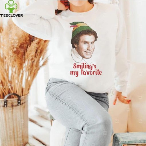 SMILING’S MY FAVORITE BUDDY THE ELF WILL FERRELL MOVIE CHRISTMAS SHIRT