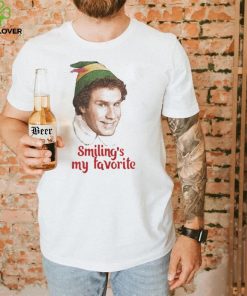 SMILING’S MY FAVORITE BUDDY THE ELF WILL FERRELL MOVIE CHRISTMAS SHIRT