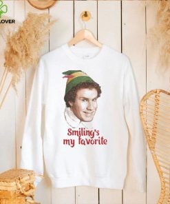 SMILING’S MY FAVORITE BUDDY THE ELF WILL FERRELL MOVIE CHRISTMAS SHIRT