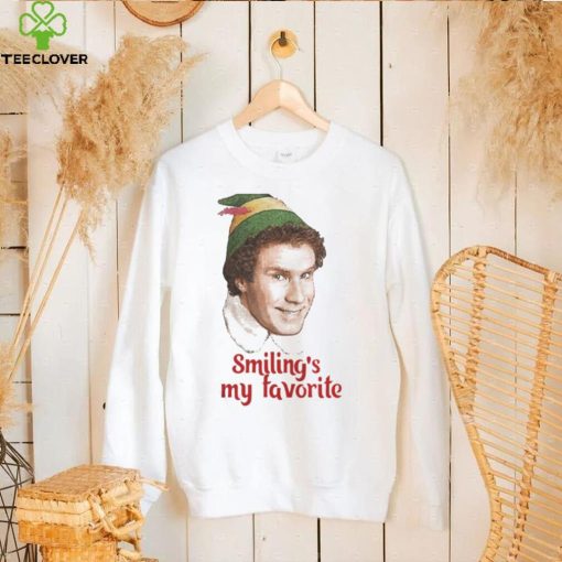 SMILING’S MY FAVORITE BUDDY THE ELF WILL FERRELL MOVIE CHRISTMAS SHIRT