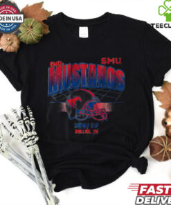 SMU Football Helmet Grid T Shirt