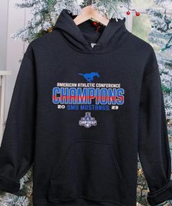 SMU Mustangs 2023 AAC Football Conference Champions hoodie, sweater, longsleeve, shirt v-neck, t-shirt