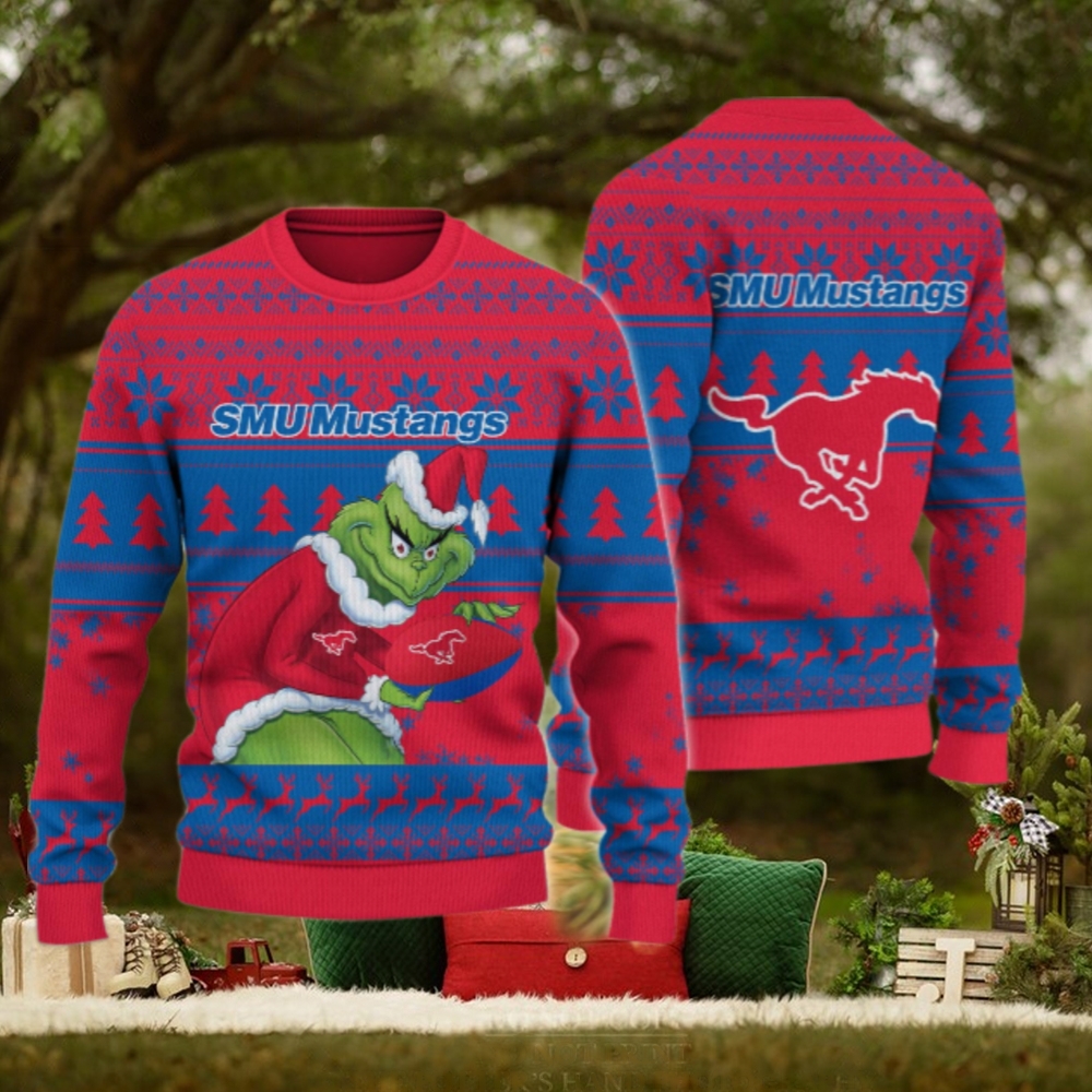 SMU Mustangs Grinch Ugly Christmas Sweater SMU Mustangs Grinch Ugly Christmas Sweater