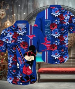 SMU Mustangs Hawaiian Shirt Mickey Love Surfing Trending Summer Gift 1 SMU Mustangs Hawaiian Shirt Mickey Love Surfing Trending Summer Gift