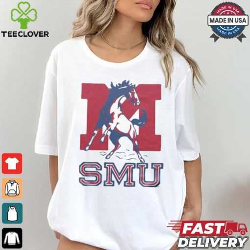 SMU Mustangs Monogram Horse T hoodie, sweater, longsleeve, shirt v-neck, t-shirts