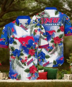 SMU Mustangs NCAA Flower Unisex Full Print Hawaiian Shirt