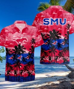 SMU Mustangs Palms Tree Hawaiian Shirt
