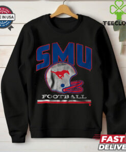 SMU Mustangs Vintage Football Helmet T Shirt